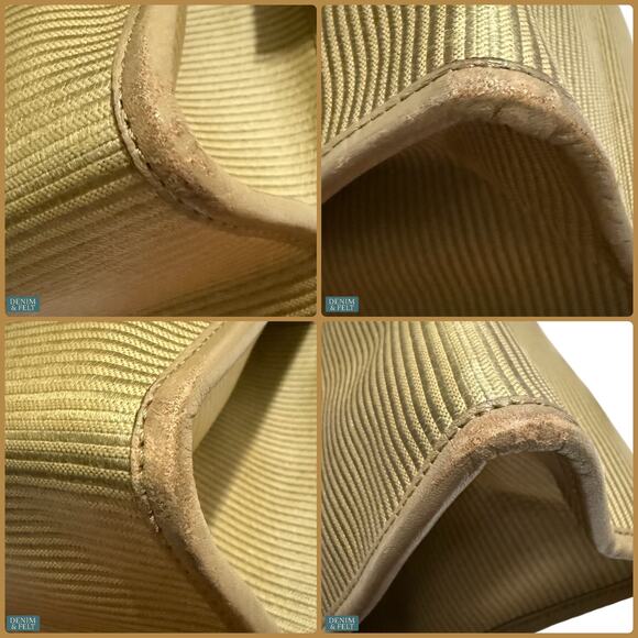 Yves Saint Laurent Brown Ribbed Clutch Travel Leather Trim Vintage Statement Bag - Picture 14 of 16